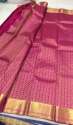 Exclusive Purple Silk Saree with Golden Border 