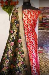 Fancy Banarasi Silk Dress Material At Wholesale