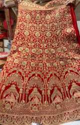 Bridal Red Bridal Embroidery Work Lehenga Choli