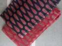 Ajrakh Red-Black Mashru Silk Fabric thumb 3