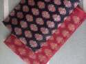 Ajrakh Red-Black Mashru Silk Fabric thumb 4