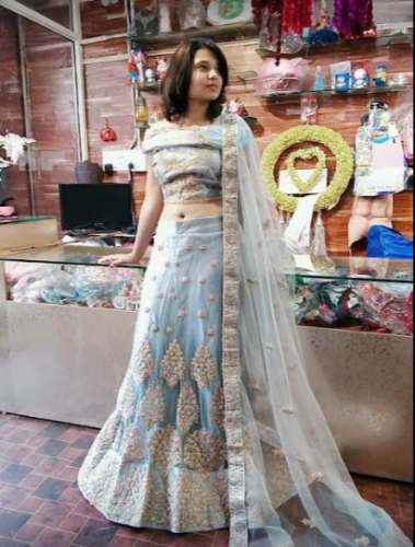 Fancy Grey Lehenga Choli For Women by Shraddha Boutique