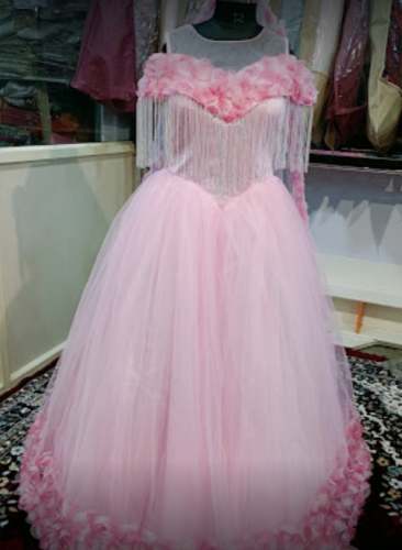 Get Net Baby Pink Ball Gown For Women by Shraddha Boutique