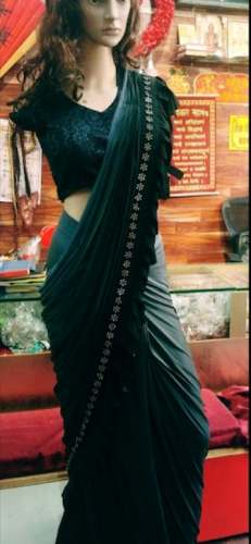 New Collection Ready Made Green Saree For Women by Shraddha Boutique