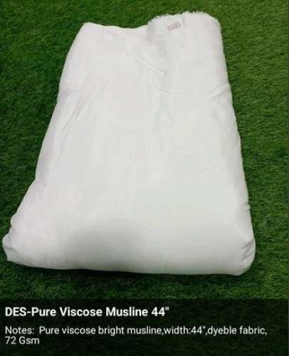 Dyeable Pure Viscose Muslin Fabric 44 Inches  by Pal Creation