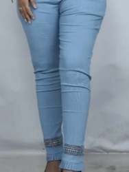 Rayon Slub Lycra Ladies Pant