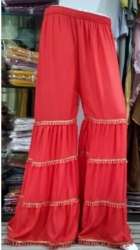 Red Sharara Pant For Girls 