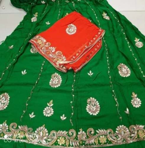 Green Marwadi Chaniya Choli by Meera saree