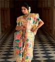 Fancy Tissue Organza Printed Saree For Women thumb 1