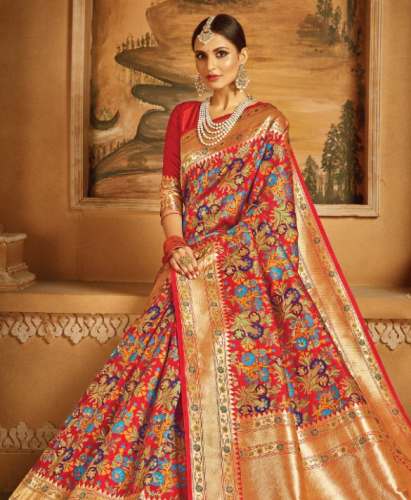 New Banarasi Printed Saree At Wholesale Rate by Julahaa Sarees