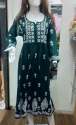 green-chikan-anarkali-kurti-for-women