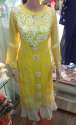 Yellow And White Kurti Palazzo Set At Wholesale