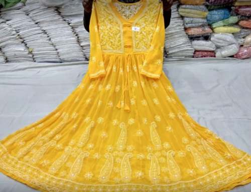 New Collection Yellow Chikankari Kurti by Lcf Crafts