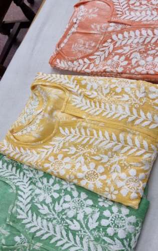 Chikan Lucknowi Designer Cotton Kurti Manufacturer From Lucknow Uttar  Pradesh India  Latest Price