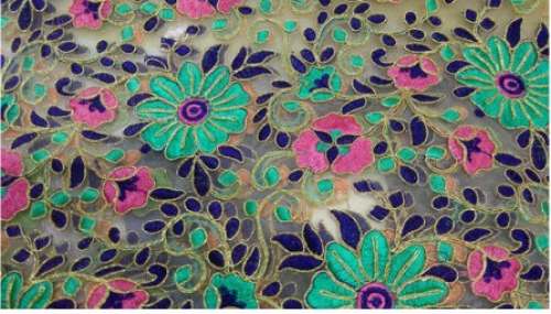 Net Embroidered Fabric