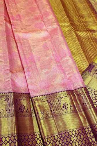 Wedding Wear Pure Kannjeevaram Tissue Silk Saree by Luxurion World