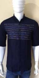 Trendy Mens Half Sleeve mens Blue Shirt