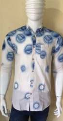 White Fancy Doted Printed Shirt 