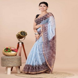 Hand Block Print Kota Saree 