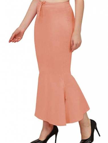 Peach Plain Saree Shapewear Petticoat by Adina