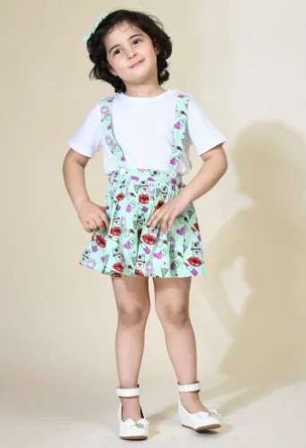 Designer Cotton Kids Girl Tops And Skirt
