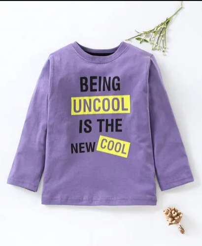 Fancy Collection Cotton Purple T Shirts for Kids