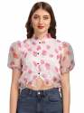 Fancy Styles Organza Ladies Top  thumb 1
