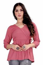 Marron Angrakha Style Western Top