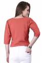 New Orange Slub Rayon Western Top  thumb 1