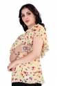 Yellow Printed Ruffle Top For Women thumb 3