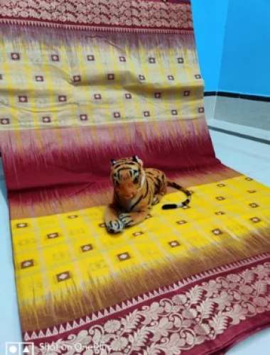 Bengal Handloom Tant Multi Color Saree  by DAS TEXTILE 