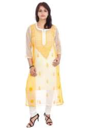  Hand Embroidered chiffon kurtis