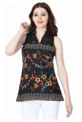 Galaxy Trendz American Crepe Sleeveless printed top 