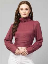 Galaxy Trendz Party wear Round Neck Printed Designer Tops 