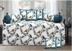 Home Cotton Multi Bird Diwan Set