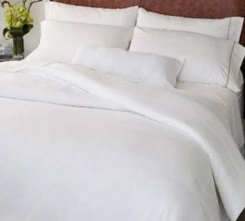 Plain White Bed Spread For Hotel by Avt Fabric