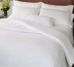 Plain White Bed Spread For Hotel