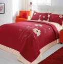 Red Flower Design Cotton Bed Spread 