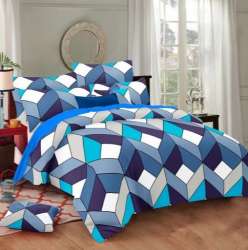 Multi colored Cotton Designer Bed Sheet 