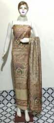 Brown Cotton Silk Dress Material 