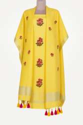 Katan silk cotton suit material 