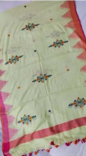 Party Wear Slub Cotton Saree  by M S Fabrics