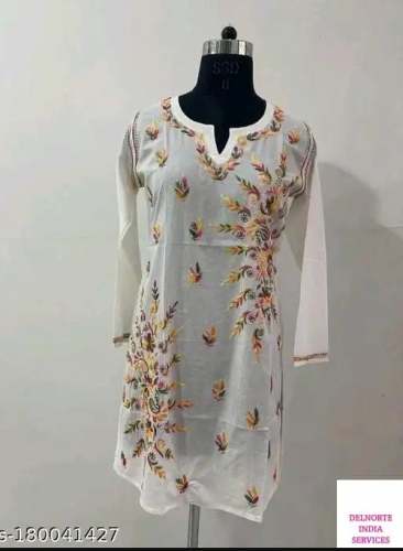 Hand work Lucknowi Ladies Kurta from Aligarh by SHEHZI CREATIONS