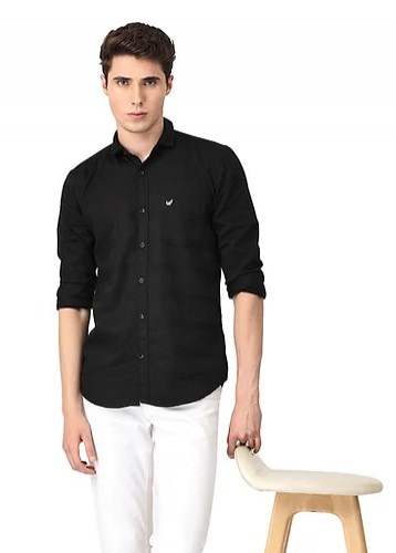 Black Satin Lycra Shirts