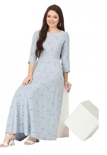  Grey Anarkali Kurti by Birdwings