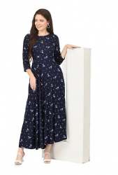 Navy Anarkali Kurti