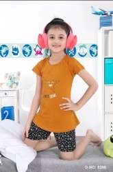 Best Hosiery Fabric Girl Kids Night Suit 