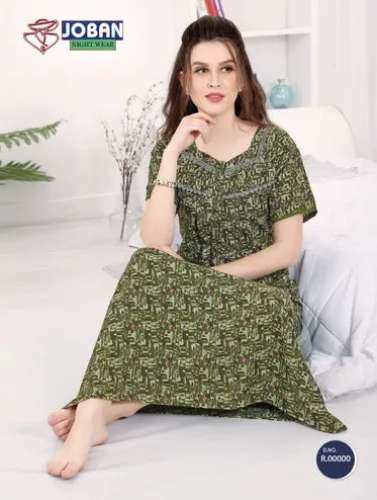 Ladies Fancy Printed Ladies Nighty by Joban Night Wear