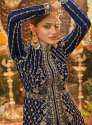 Blue Embroidery Indo Western Dress thumb 2