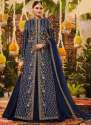 Blue Embroidery Indo Western Dress thumb 3